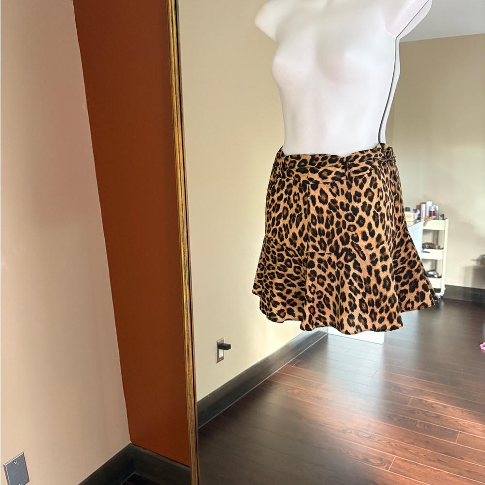 Leopard Print Skort
